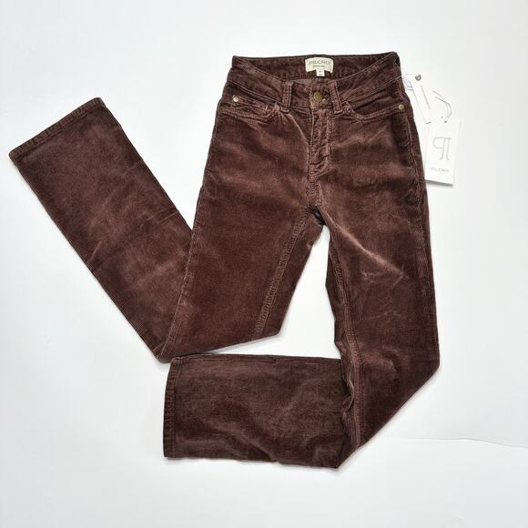 Anthropologie Pilcro The Yaya Mid Rise Corduroy Crop Kick Flare Jeans 23 Tall - Picture 4 of 16